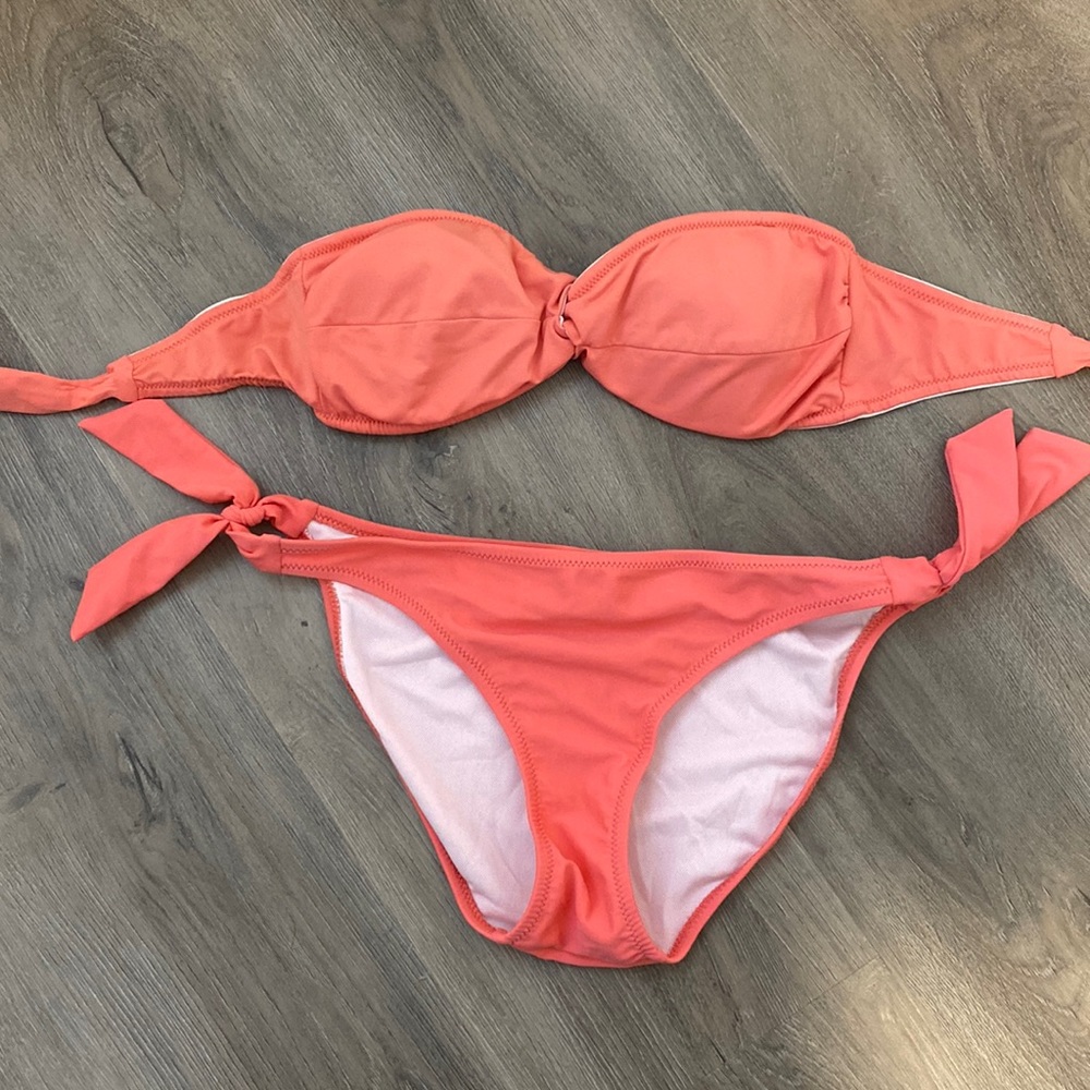 Coral bikinis set two piece